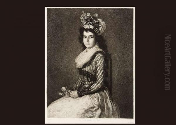 Lajeune Femme A La Rose Oil Painting by Francisco Goya Fuendetodos