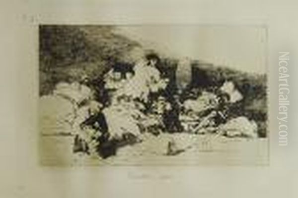 Los Desastres De La Guerra Oil Painting by Francisco Goya Fuendetodos