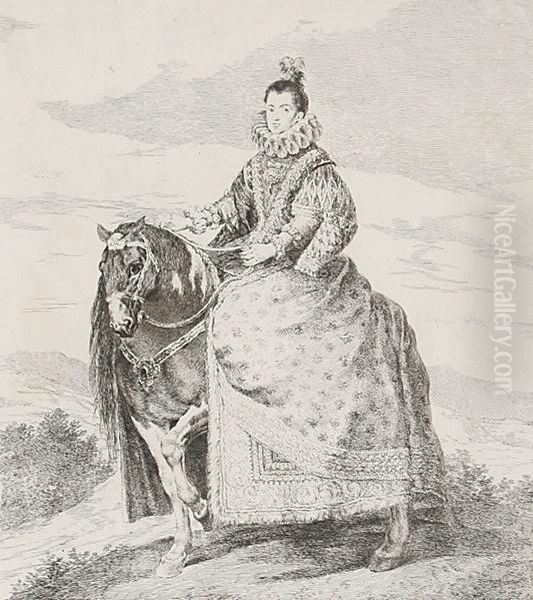 Margarita De Austria Oil Painting by Francisco Goya Fuendetodos