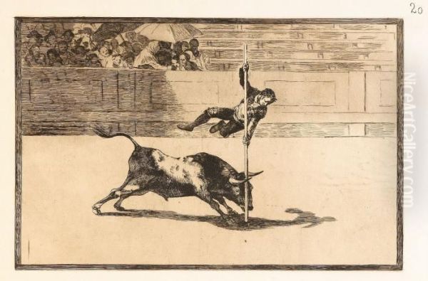 Tauromachia Oil Painting by Francisco Goya Fuendetodos