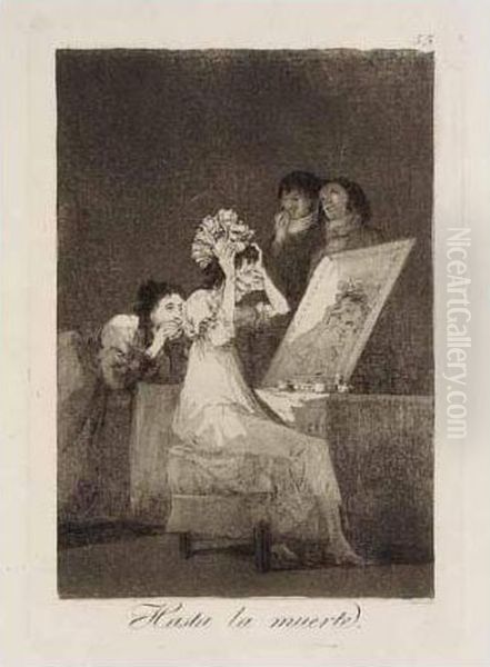 Ensayos (d.92 Oil Painting by Francisco Goya Fuendetodos