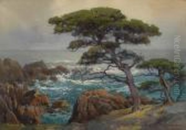 Seaside Cypress Oil Painting by Percy Gray