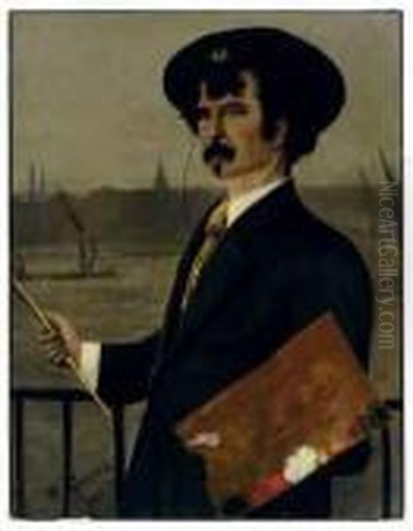 Portrait Of James Mcneill Whistler Oil Painting by Walter Greaves