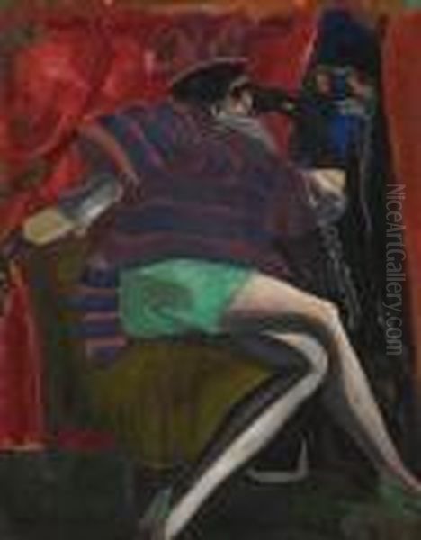 Maierhold Interpreta Amleto Oil Painting by Boris Dmitrievich Grigoriev