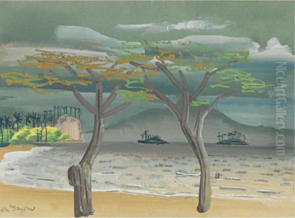 Ile De Paqueta, Bresil Oil Painting by Boris Dmitrievich Grigoriev
