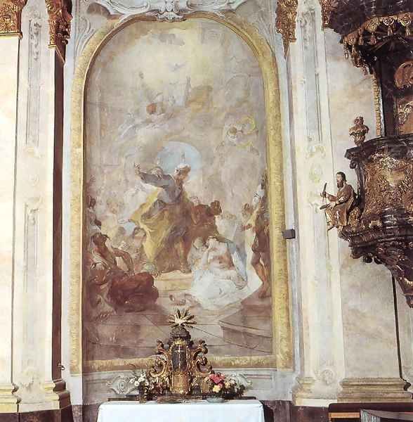 Saint Peter Preaching 1758 Oil Painting by Franz Anton Maulbertsch