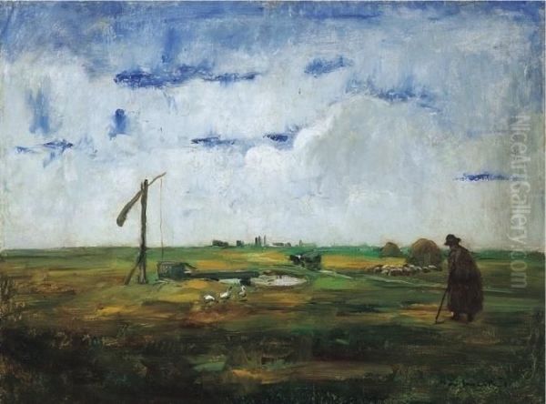 By The Well Oil Painting by Bela Ivanyi Grunwald