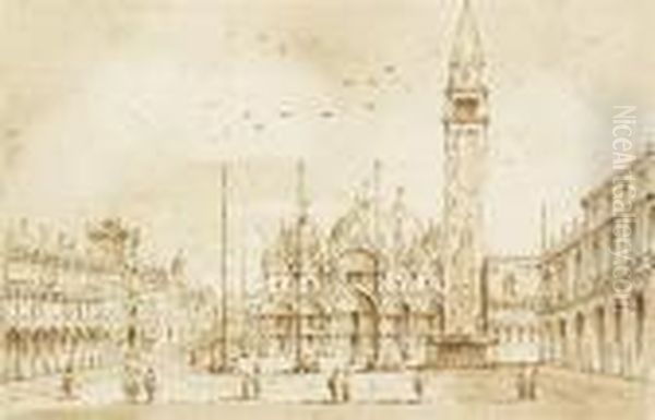 St Mark's Square, Venice Oil Painting by Francesco Guardi