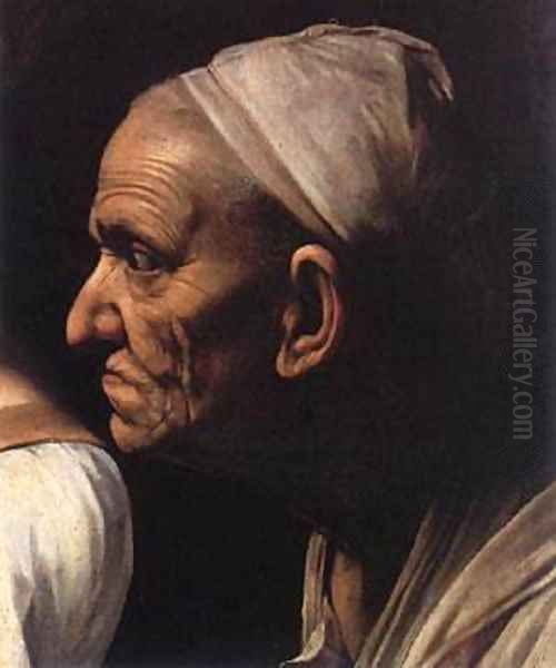Caravaggio Judith Beheading Holofernes detail2 Oil Painting by Caravaggio