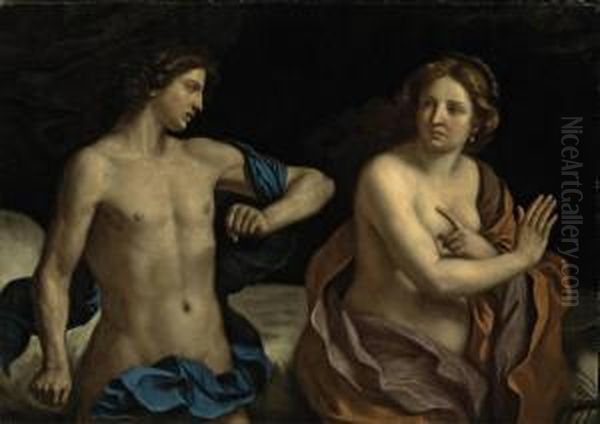 Amnon And Tamar Oil Painting by Giovanni Francesco Barbieri
