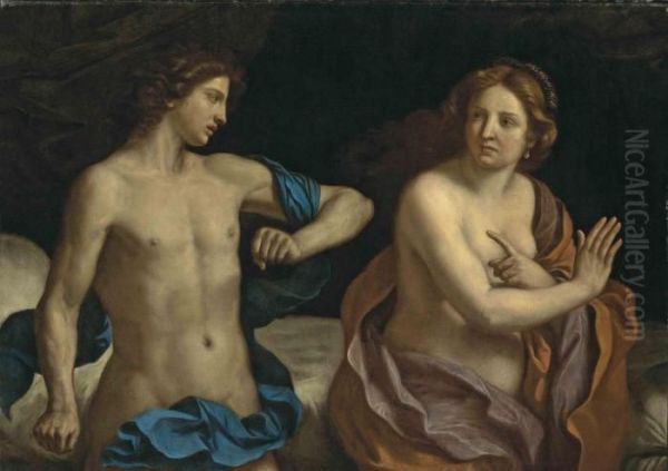 Giovanni Francesco Barbieri, Il Guercino Amnon And Tamar Oil Painting by Guercino