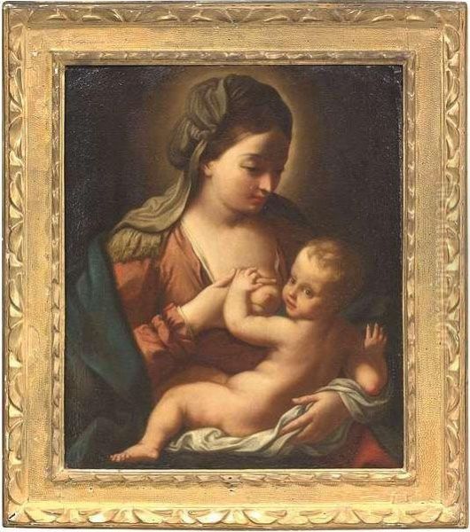 Madonna Oil Painting by Guercino