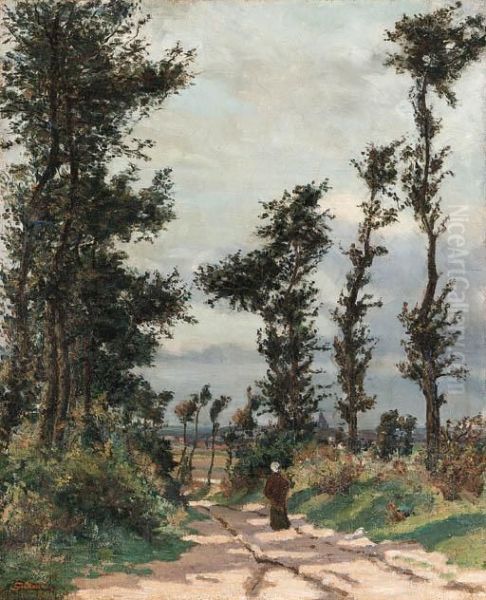 A Figure On A Path Oil Painting by Armand Guillaumin