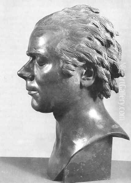 Character Head: The Gentle, Quiet Sleep Oil Painting by Franz Xaver Messerschmidt