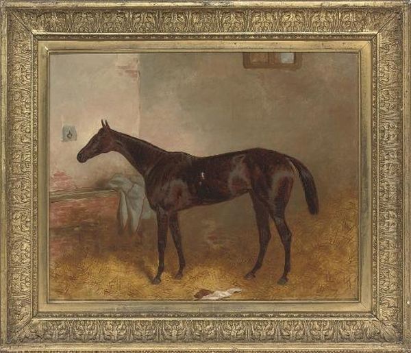 A Favourite Racehorse Oil Painting by Harry Hall