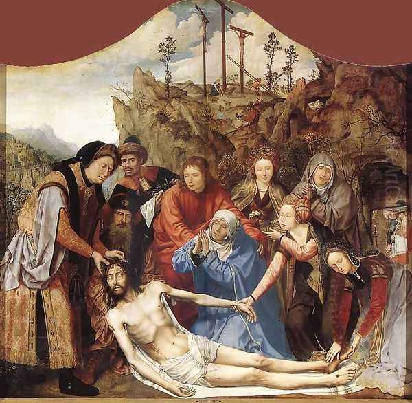 St John Altarpiece (central panel) Oil Painting by Workshop of Quentin Massys