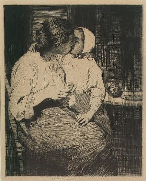The Kiss (hardie 144) Oil Painting by William Lee Hankey