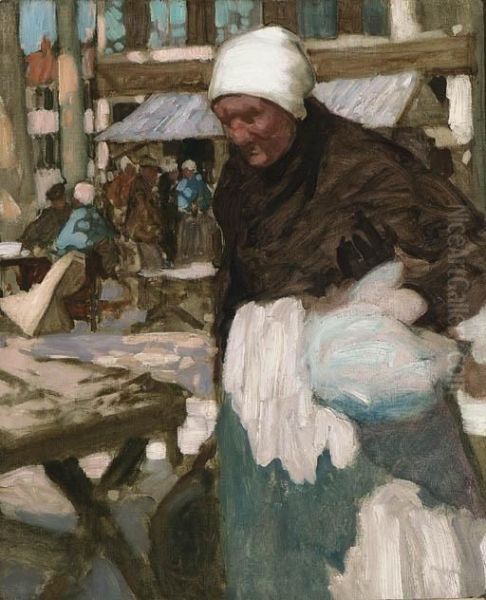 Old Woman, Amiens Oil Painting by William Lee Hankey