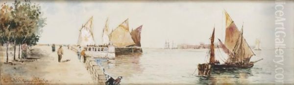 The Public Gardens, Venice Oil Painting by Thomas Bush Hardy