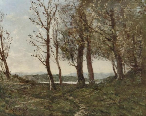 Landscape With Trees Oil Painting by Henri-Joseph Harpignies