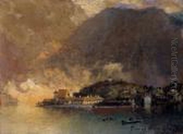 Traun Kirchen Oil Painting by Gyula Hary