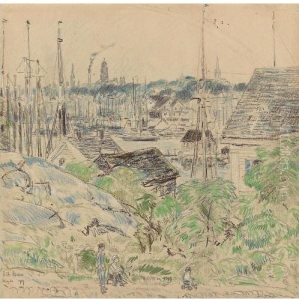 The Harbor Of A Thousand Masts, Gloucester Oil Painting by Childe Hassam