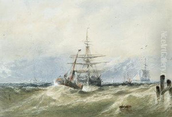 Entering Harbour Oil Painting by Edwin Hayes