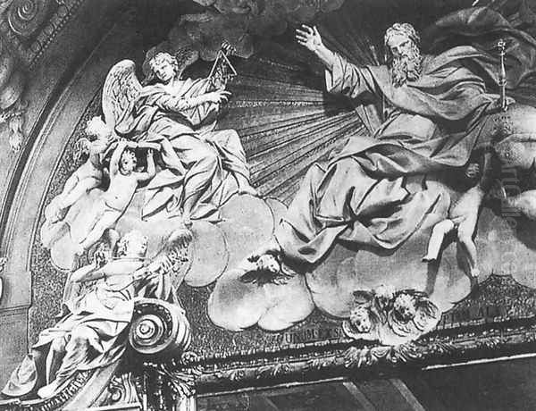 Stucco Decoration of the Main Altar Oil Painting by Giuseppe Maria Mazza