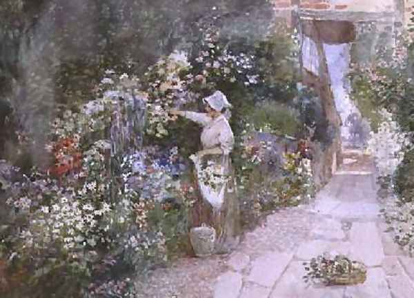 Picking Flowers Oil Painting by Florence Agnes Mackay