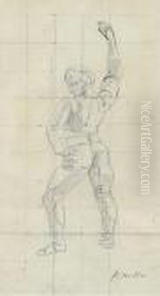 Study: Soldier From Behind Oil Painting by Ferdinand Hodler
