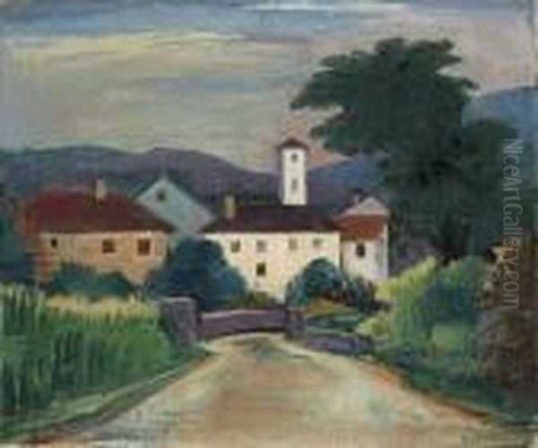 Tessiner Landschaft Oil Painting by Carl Hofer