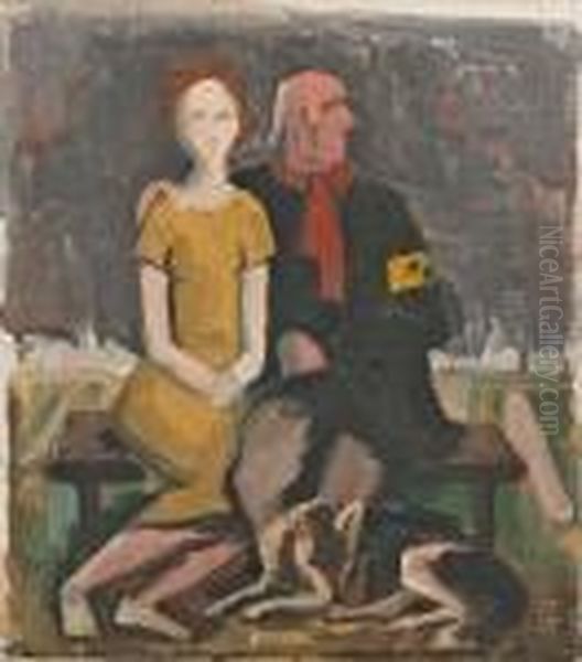 Der Blinde Und Dasmadchen Oil Painting by Carl Hofer
