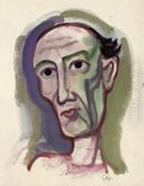 Portrat Eines Mannes Oil Painting by Carl Hofer