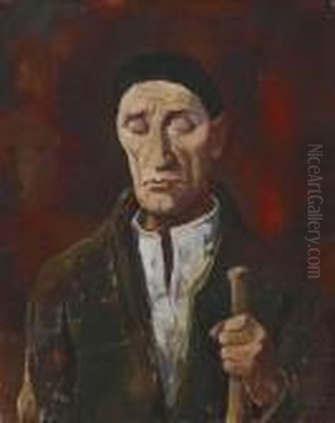 Der Blinde Oil Painting by Carl Hofer