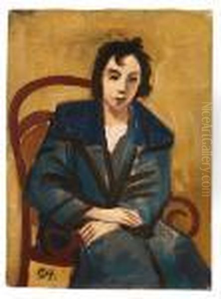 Madchen Im Sessel Oil Painting by Carl Hofer