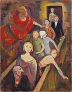 Auf Der Treppe (mit Engel)