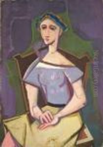 Sitzende Dame