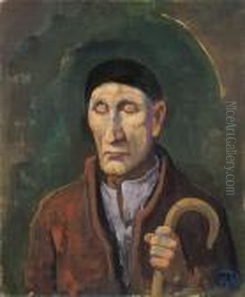 Der Blinde Oil Painting by Carl Hofer