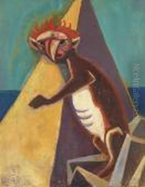 Chimare Oil Painting by Carl Hofer