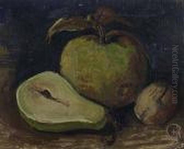 Fruit Still Life. 1915. Oil Painting by Carl Hofer