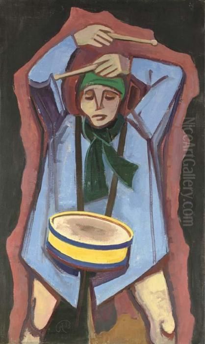 Der Trommler Oil Painting by Carl Hofer