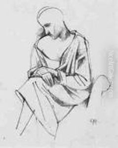Sitzende Frau
