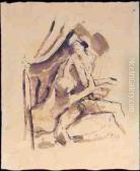 Liebespaar Oil Painting by Carl Hofer