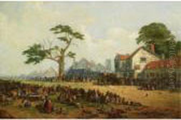 Hinckley Fair Oil Painting by James Holland