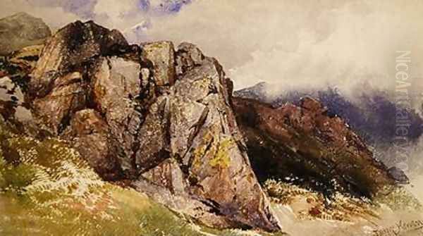 Mountain Rocks Oil Painting by David Hall McKewan