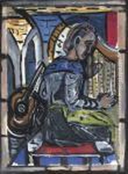 St. Cecilia Oil Painting by Evie Sydney Hone