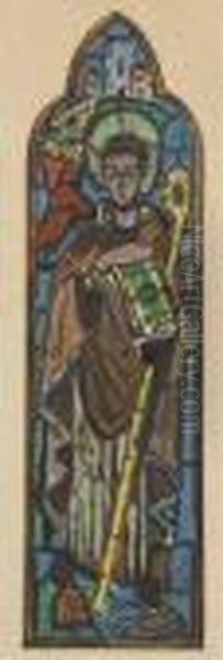 St. Columba Oil Painting by Evie Sydney Hone