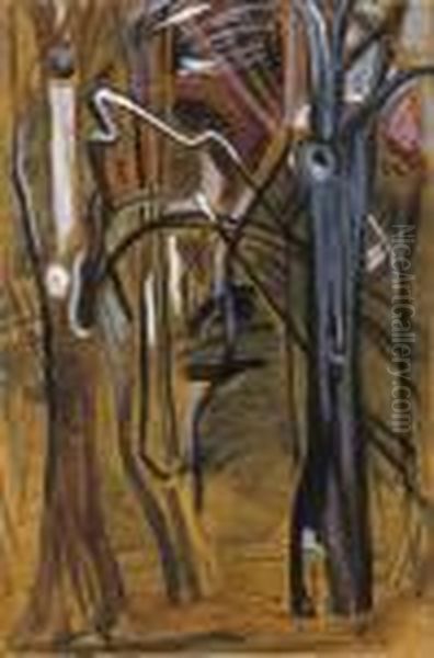 Among The Trees Oil Painting by Evie Sydney Hone