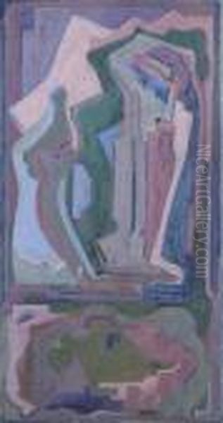 Untitled (abstract Form) Oil Painting by Evie Sydney Hone