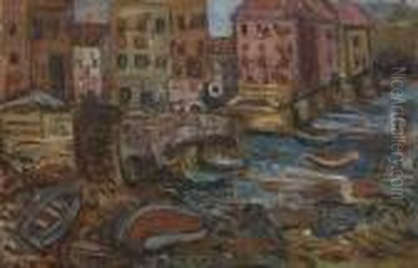 Harbour, Youghal Oil Painting by Evie Sydney Hone